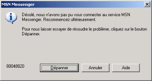 windows live messenger rencontre un probleme